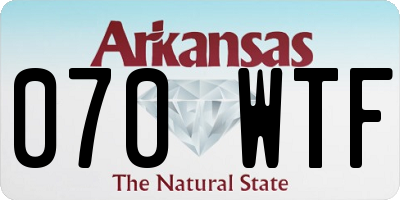AR license plate 070WTF