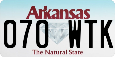 AR license plate 070WTK