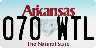 AR license plate 070WTL