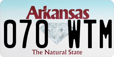 AR license plate 070WTM