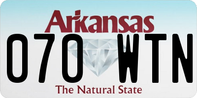 AR license plate 070WTN