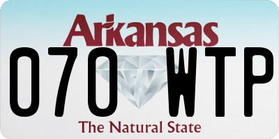 AR license plate 070WTP