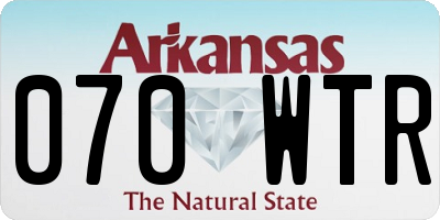 AR license plate 070WTR