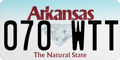 AR license plate 070WTT