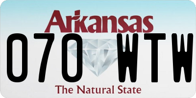 AR license plate 070WTW