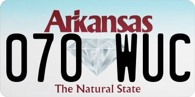 AR license plate 070WUC