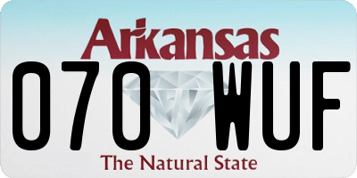 AR license plate 070WUF