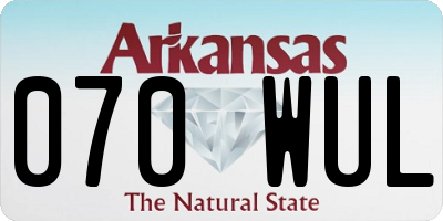 AR license plate 070WUL
