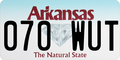 AR license plate 070WUT