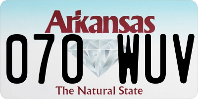 AR license plate 070WUV