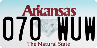 AR license plate 070WUW