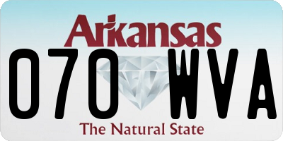 AR license plate 070WVA