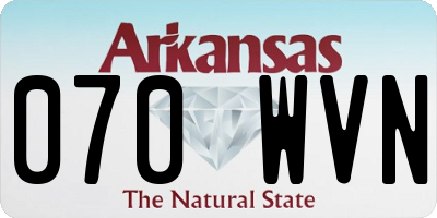 AR license plate 070WVN