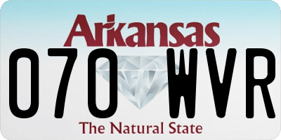 AR license plate 070WVR