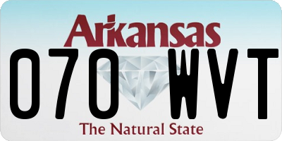 AR license plate 070WVT