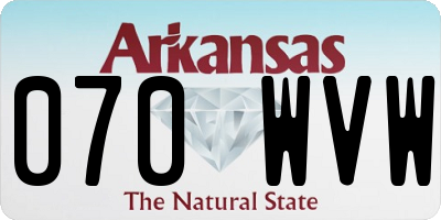 AR license plate 070WVW