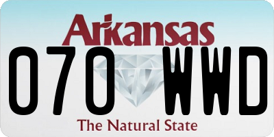 AR license plate 070WWD