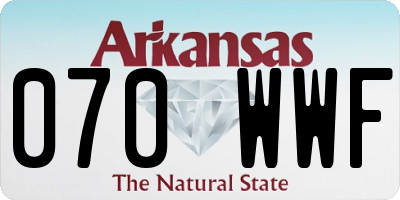 AR license plate 070WWF