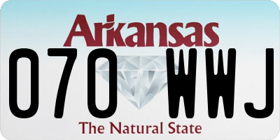 AR license plate 070WWJ