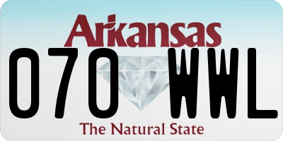 AR license plate 070WWL