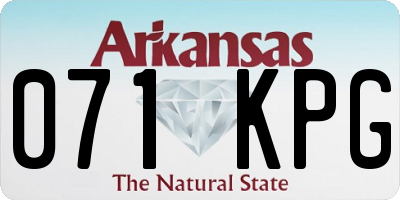 AR license plate 071KPG