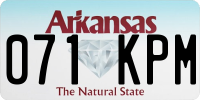 AR license plate 071KPM