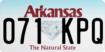 AR license plate 071KPQ