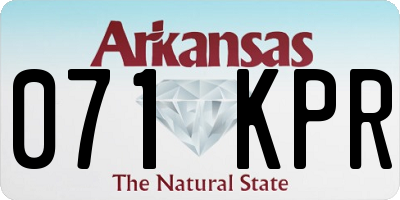 AR license plate 071KPR