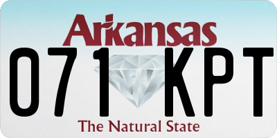 AR license plate 071KPT