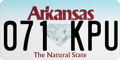 AR license plate 071KPU