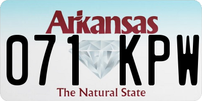 AR license plate 071KPW
