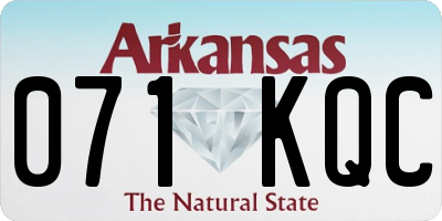 AR license plate 071KQC