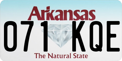 AR license plate 071KQE