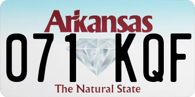 AR license plate 071KQF