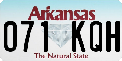 AR license plate 071KQH