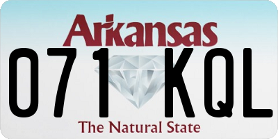 AR license plate 071KQL