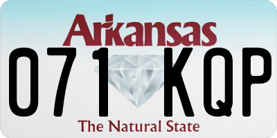 AR license plate 071KQP