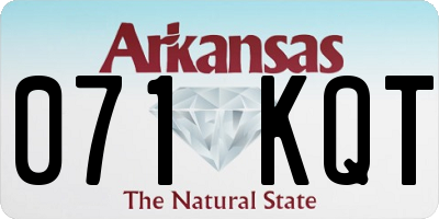 AR license plate 071KQT