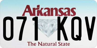 AR license plate 071KQV