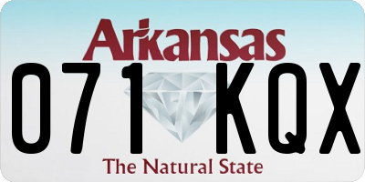AR license plate 071KQX