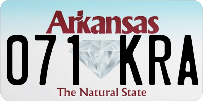 AR license plate 071KRA