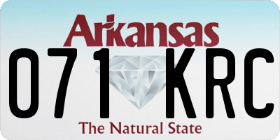 AR license plate 071KRC