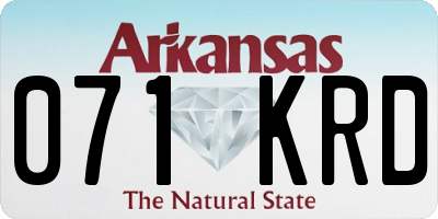 AR license plate 071KRD