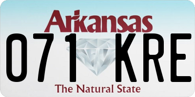 AR license plate 071KRE