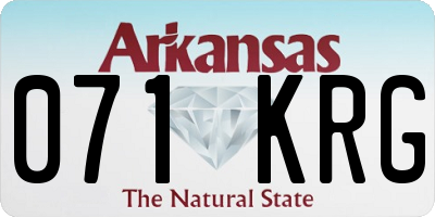 AR license plate 071KRG
