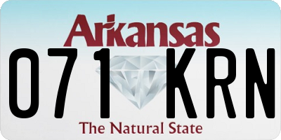 AR license plate 071KRN
