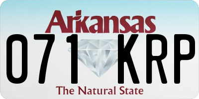 AR license plate 071KRP