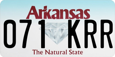 AR license plate 071KRR