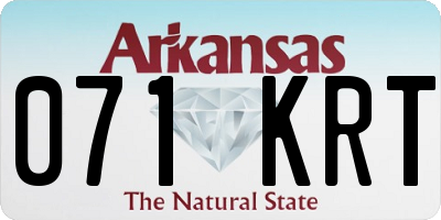 AR license plate 071KRT