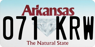 AR license plate 071KRW